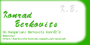 konrad berkovits business card
